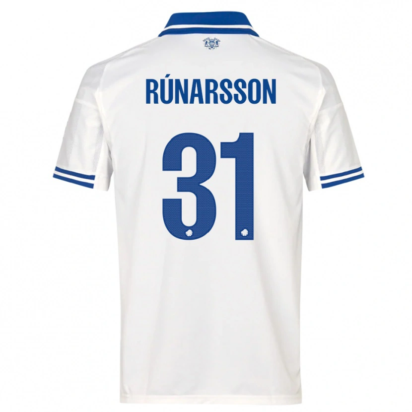 Danxen Heren Rúnar Alex Rúnarsson #31 Wit Blauw Thuisshirt Thuistenue 2025/26 T-Shirt