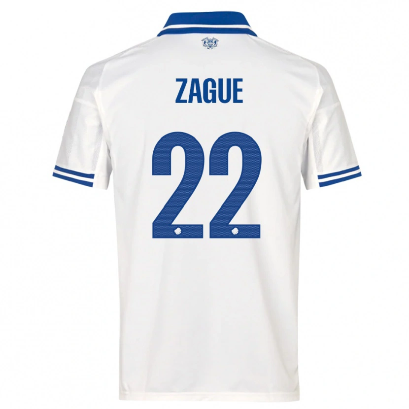 Danxen Heren Yoram Zague #22 Wit Blauw Thuisshirt Thuistenue 2025/26 T-Shirt