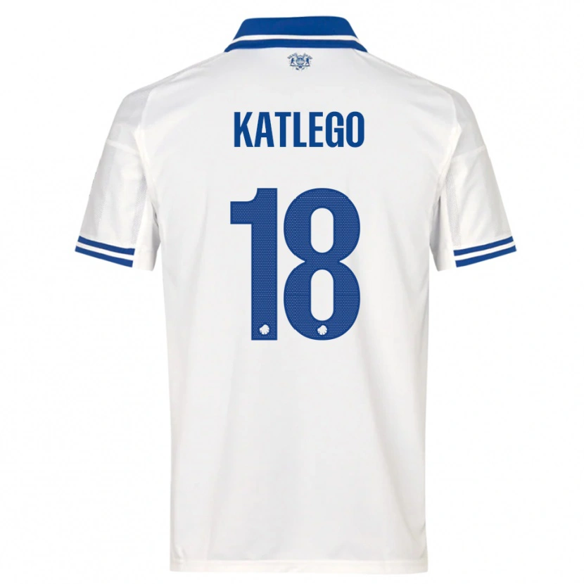 Danxen Heren David Katlego #18 Wit Blauw Thuisshirt Thuistenue 2025/26 T-Shirt