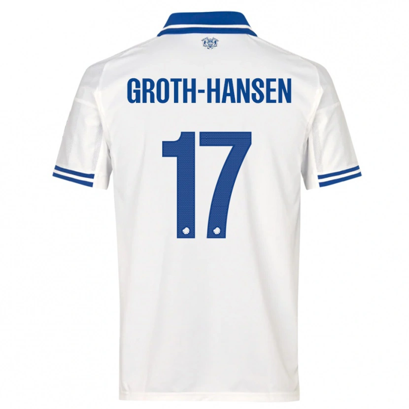 Danxen Heren Paula Groth-Hansen #17 Wit Blauw Thuisshirt Thuistenue 2025/26 T-Shirt