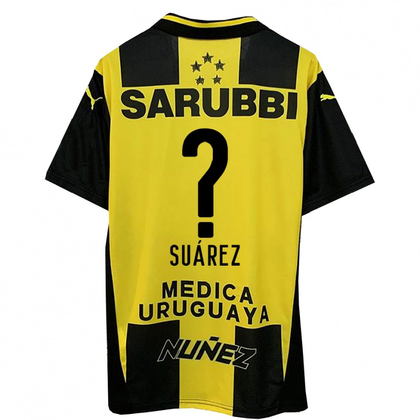 Danxen Heren Franco Suárez #0 Geel Zwart Thuisshirt Thuistenue 2025/26 T-Shirt