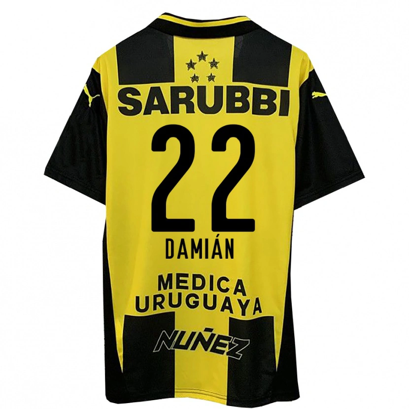 Danxen Heren Damián Suárez #22 Geel Zwart Thuisshirt Thuistenue 2025/26 T-Shirt