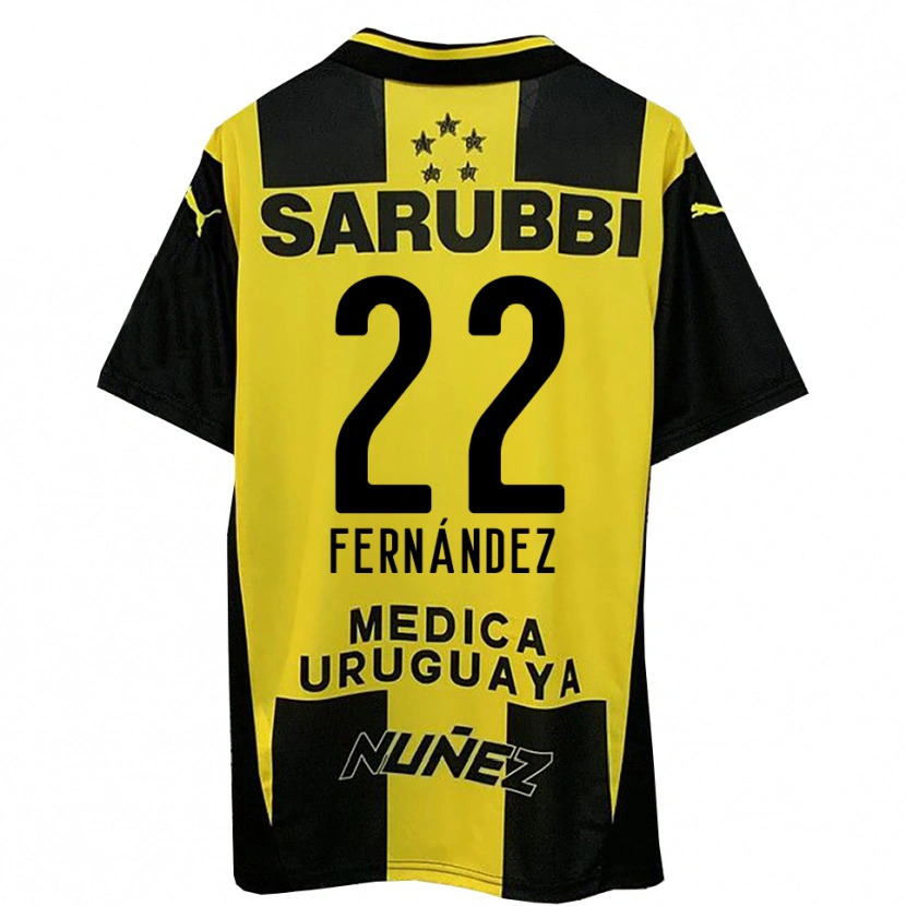 Danxen Heren Francisco Fernández #22 Geel Zwart Thuisshirt Thuistenue 2025/26 T-Shirt