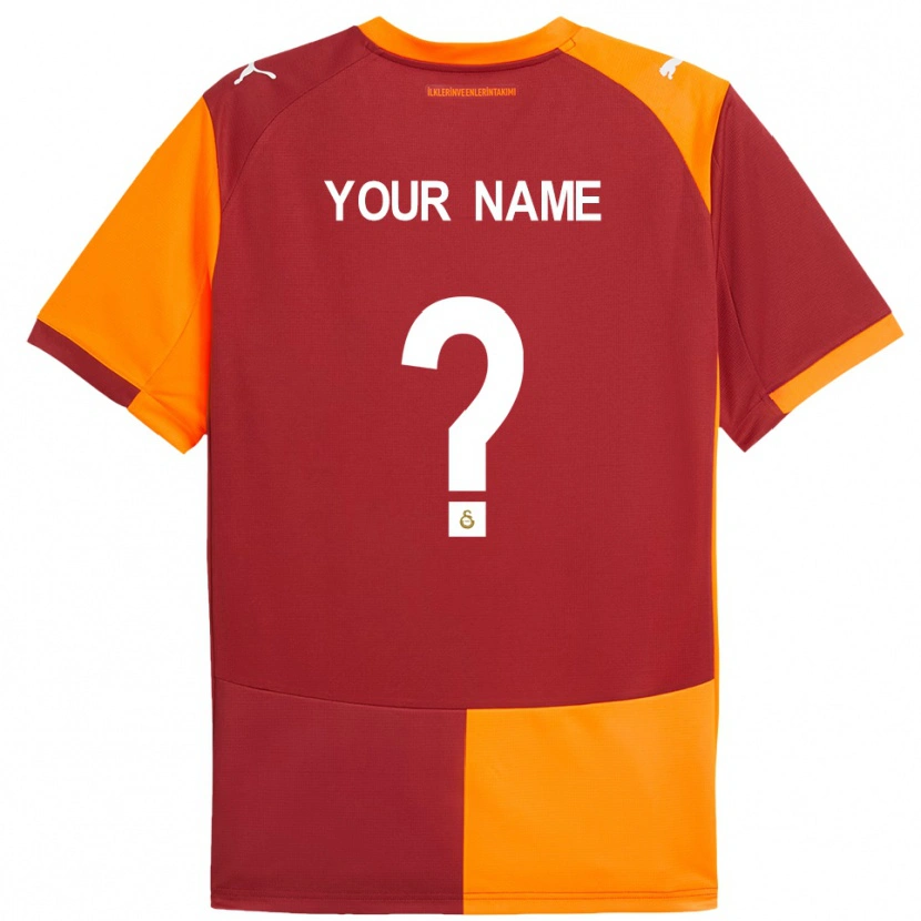 Danxen Heren Uw Naam #0 Rood Oranje Thuisshirt Thuistenue 2025/26 T-Shirt