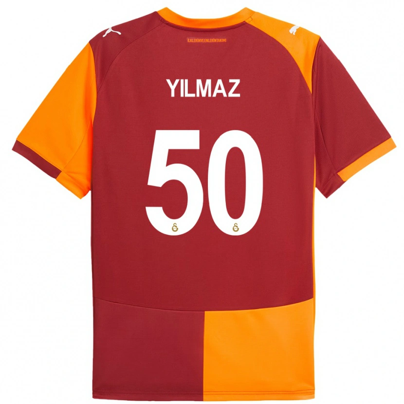 Danxen Heren Jankat Yılmaz #50 Rood Oranje Thuisshirt Thuistenue 2025/26 T-Shirt