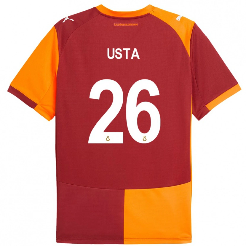 Danxen Heren Alanur Usta #26 Rood Oranje Thuisshirt Thuistenue 2025/26 T-Shirt