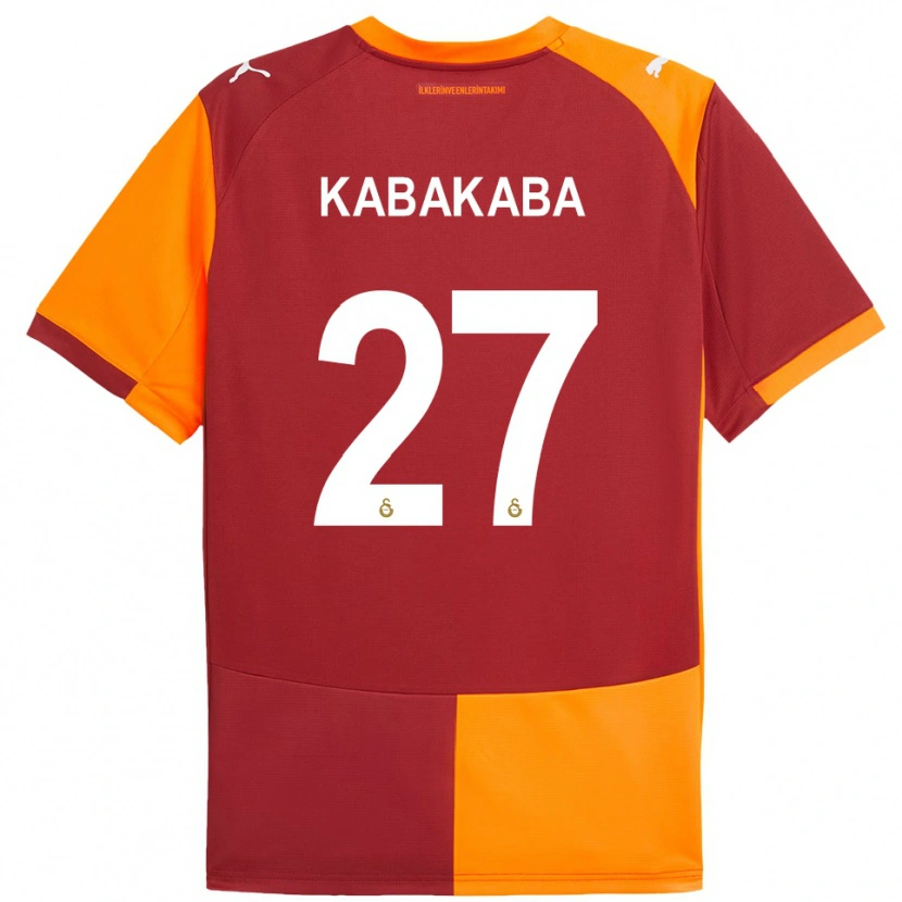 Danxen Heren Naomie Kabakaba #27 Rood Oranje Thuisshirt Thuistenue 2025/26 T-Shirt