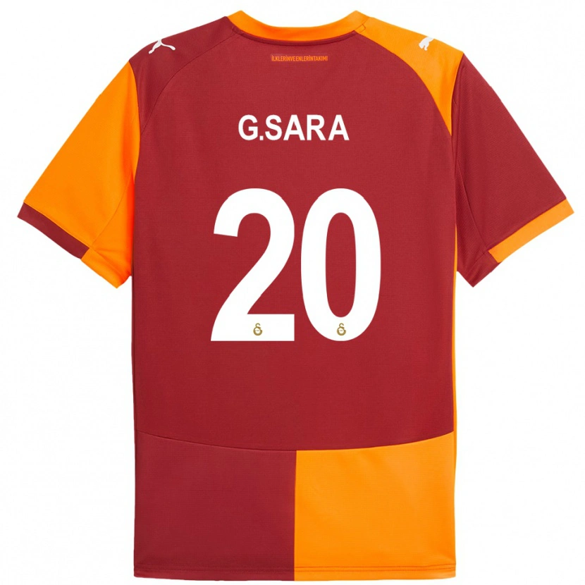 Danxen Heren Gabriel Sara #20 Rood Oranje Thuisshirt Thuistenue 2025/26 T-Shirt