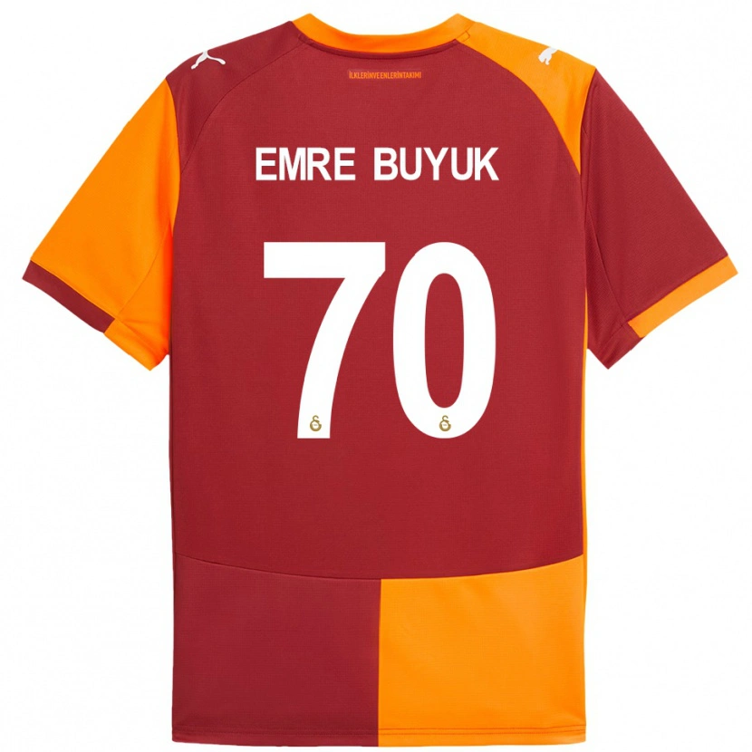 Danxen Heren Enes Emre Büyük #70 Rood Oranje Thuisshirt Thuistenue 2025/26 T-Shirt