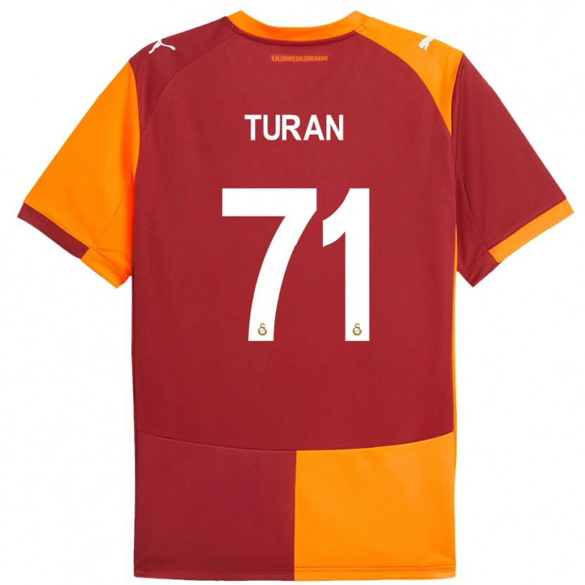 Danxen Heren Hasan Turan #71 Rood Oranje Thuisshirt Thuistenue 2025/26 T-Shirt
