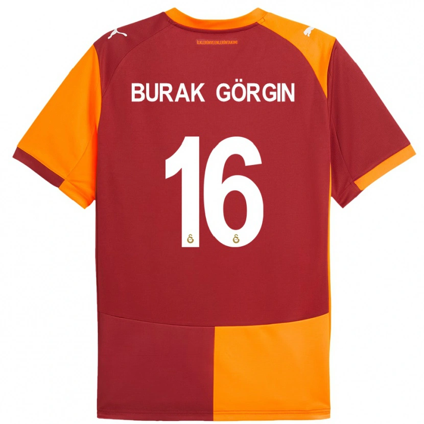 Danxen Heren Muhammet Burak Görgin #16 Rood Oranje Thuisshirt Thuistenue 2025/26 T-Shirt