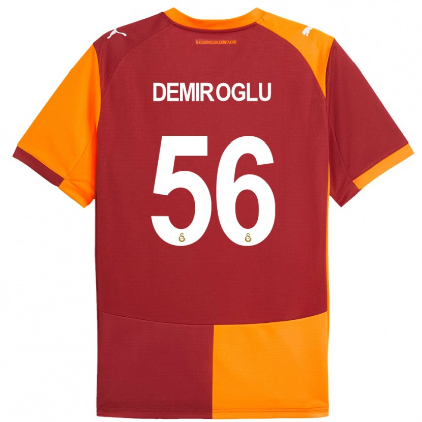 Danxen Heren Baran Demiroğlu #56 Rood Oranje Thuisshirt Thuistenue 2025/26 T-Shirt