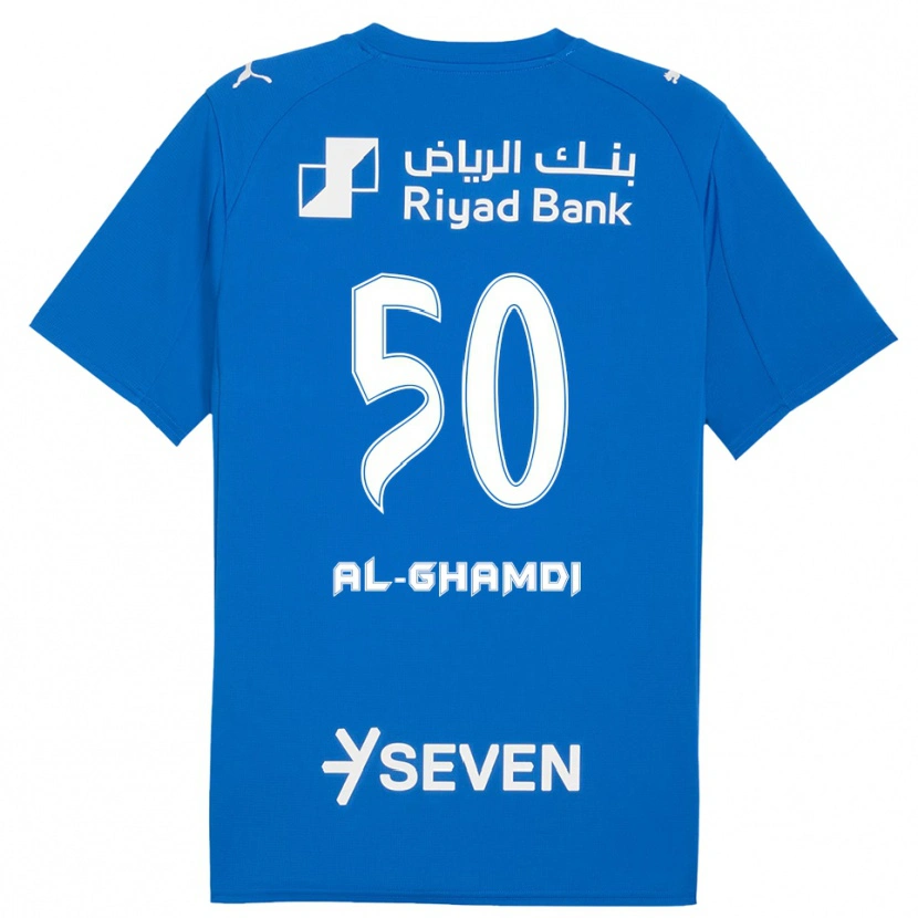 Danxen Heren Abdulelah Al-Ghamdi #50 Blauw Wit Thuisshirt Thuistenue 2025/26 T-Shirt