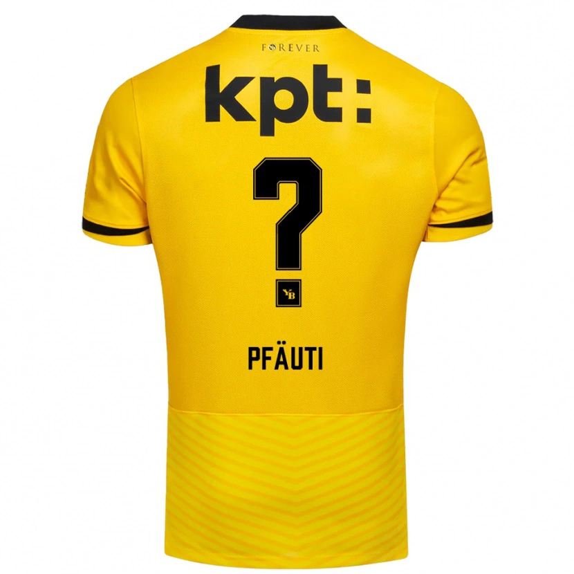 Danxen Heren Noe Pfäuti #0 Geel Zwart Thuisshirt Thuistenue 2025/26 T-Shirt