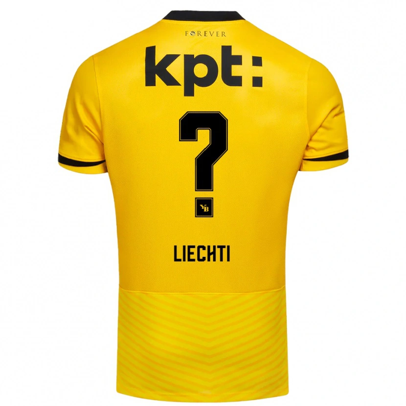 Danxen Heren Robin Liechti #0 Geel Zwart Thuisshirt Thuistenue 2025/26 T-Shirt