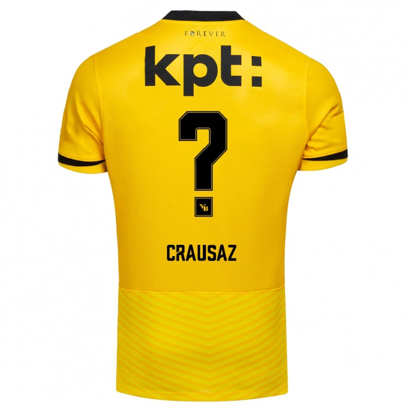 Danxen Heren Tim Crausaz #0 Geel Zwart Thuisshirt Thuistenue 2025/26 T-Shirt