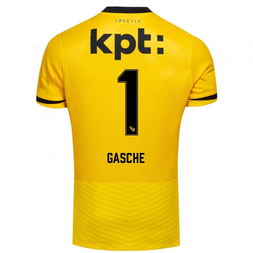 Danxen Heren Bastian Gasche #1 Geel Zwart Thuisshirt Thuistenue 2025/26 T-Shirt