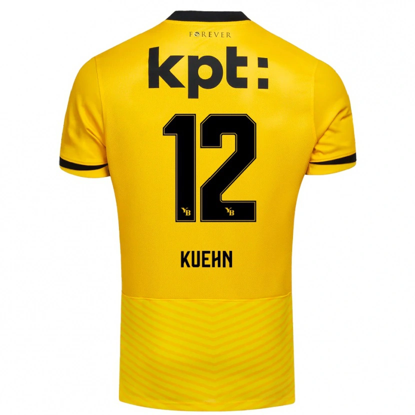 Danxen Heren Athena Kuehn #12 Geel Zwart Thuisshirt Thuistenue 2025/26 T-Shirt