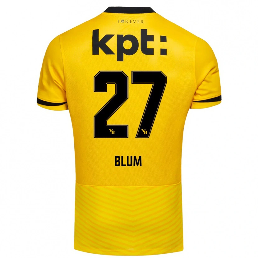 Danxen Heren Lewin Blum #27 Geel Zwart Thuisshirt Thuistenue 2025/26 T-Shirt