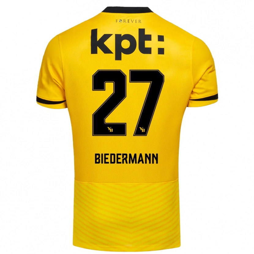 Danxen Heren Tamara Biedermann #27 Geel Zwart Thuisshirt Thuistenue 2025/26 T-Shirt