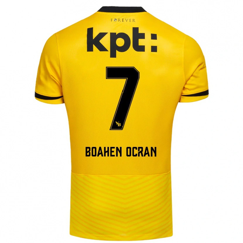 Danxen Heren Bright Boahen Ocran #7 Geel Zwart Thuisshirt Thuistenue 2025/26 T-Shirt