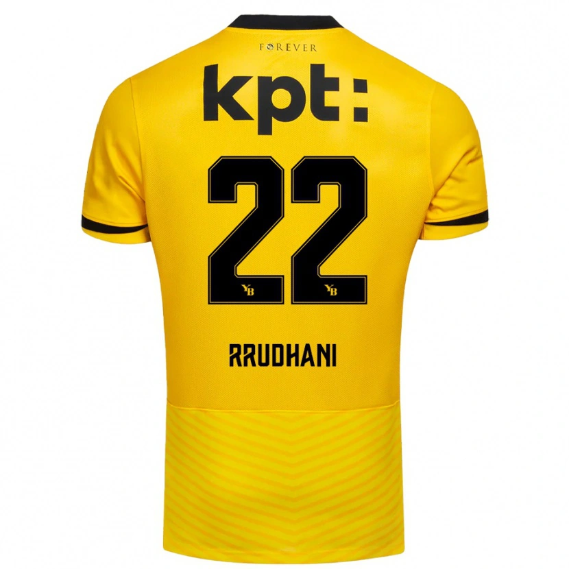 Danxen Heren Donat Rrudhani #22 Geel Zwart Thuisshirt Thuistenue 2025/26 T-Shirt