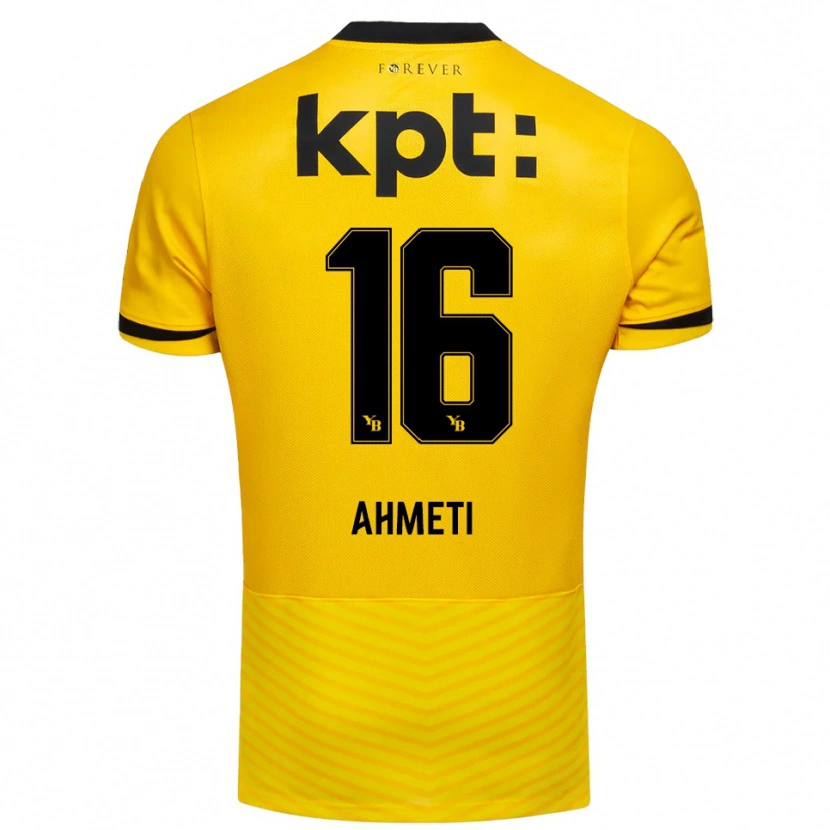 Danxen Heren Donart Ahmeti #16 Geel Zwart Thuisshirt Thuistenue 2025/26 T-Shirt