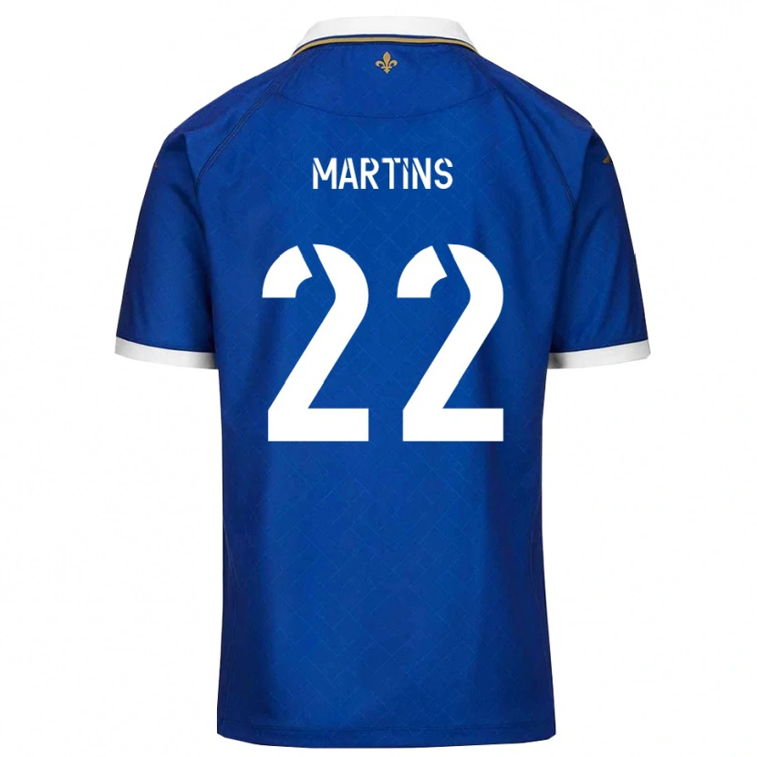 Danxen Heren Nicolas Martins #22 Blauw Goud Thuisshirt Thuistenue 2025/26 T-Shirt