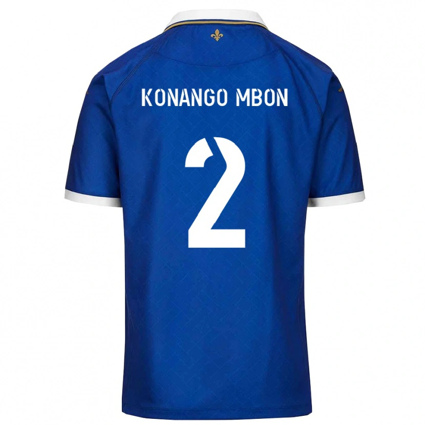 Danxen Heren Jordan Konango Mbon #2 Blauw Goud Thuisshirt Thuistenue 2025/26 T-Shirt