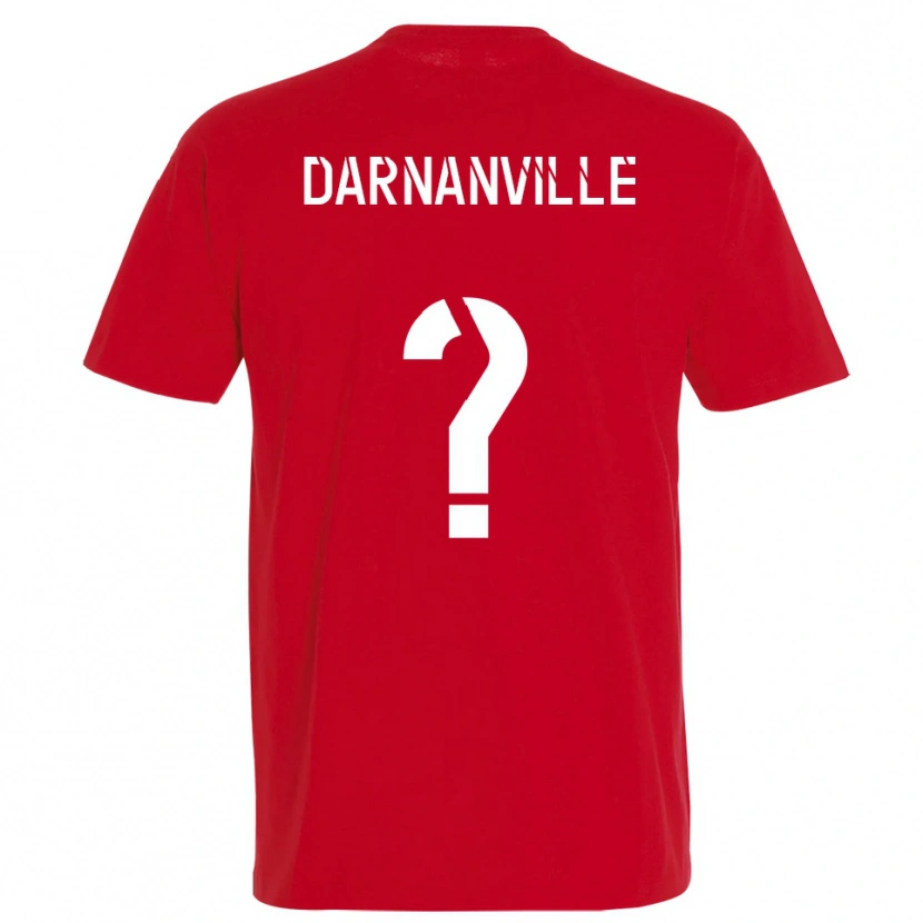 Danxen Heren Clément Darnanville #0 Rood Geel Thuisshirt Thuistenue 2025/26 T-Shirt