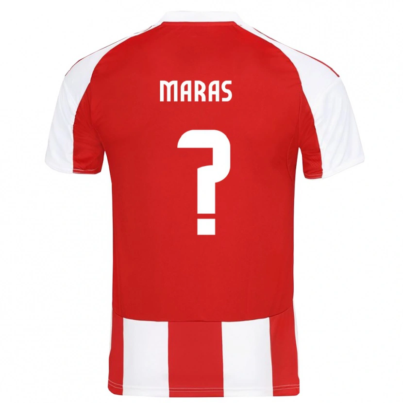Danxen Heren Konstantinos Maras #0 Rood Wit Thuisshirt Thuistenue 2025/26 T-Shirt