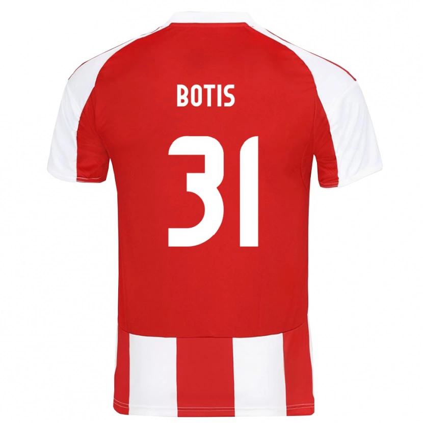 Danxen Heren Nikolaos Botis #31 Rood Wit Thuisshirt Thuistenue 2025/26 T-Shirt
