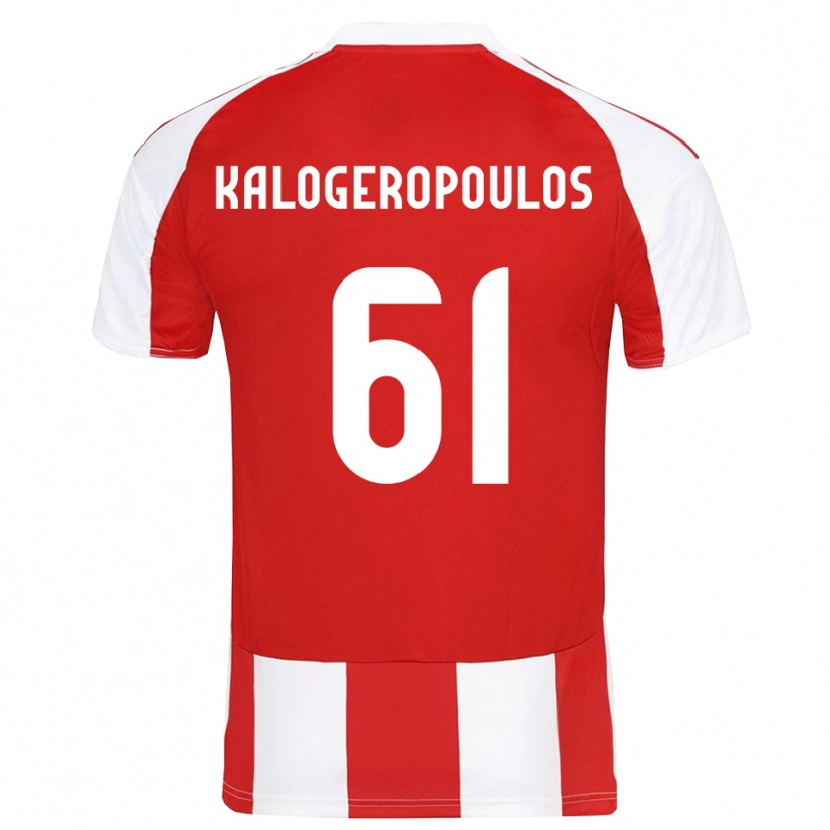 Danxen Heren Alexios Kalogeropoulos #61 Rood Wit Thuisshirt Thuistenue 2025/26 T-Shirt