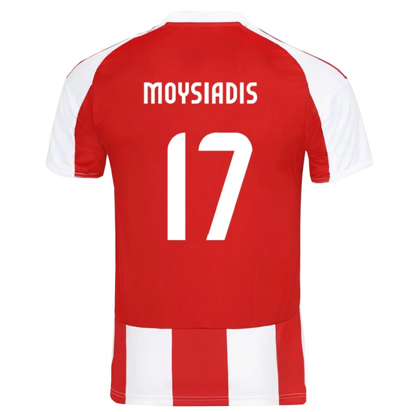 Danxen Heren Alexandros Moysiadis #17 Rood Wit Thuisshirt Thuistenue 2025/26 T-Shirt