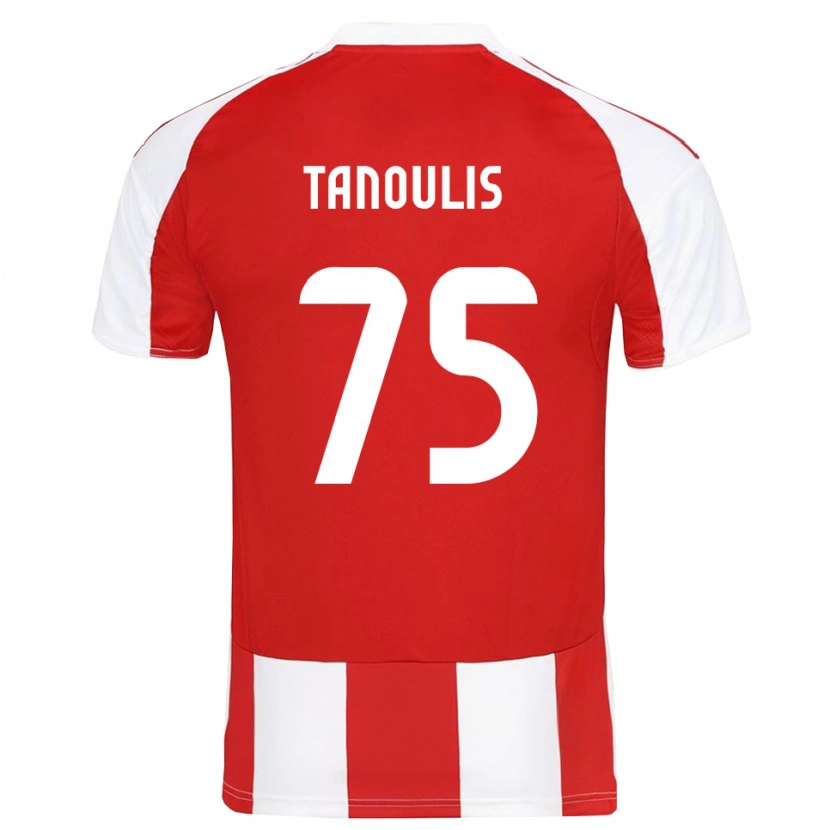 Danxen Heren Konstantinos Tanoulis #75 Rood Wit Thuisshirt Thuistenue 2025/26 T-Shirt