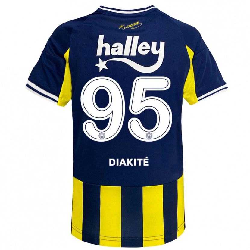 Danxen Heren Mariam Diakité #95 Geel Donkerblauw Wit Thuisshirt Thuistenue 2025/26 T-Shirt