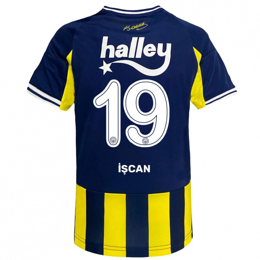 Danxen Heren Berkay İşcan #19 Geel Donkerblauw Wit Thuisshirt Thuistenue 2025/26 T-Shirt