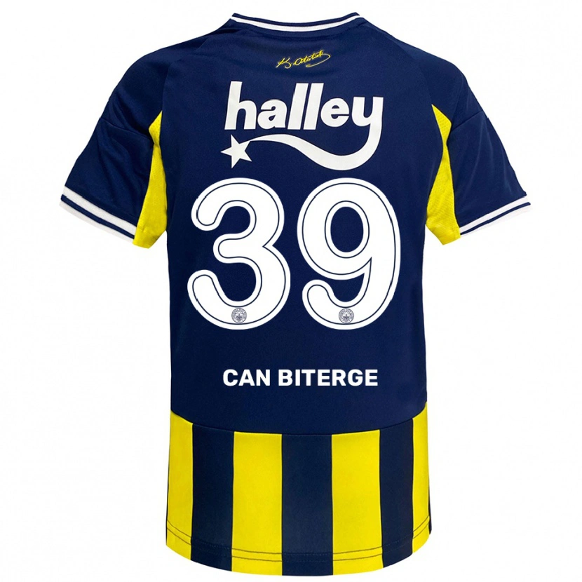 Danxen Heren Engin Can Biterge #39 Geel Donkerblauw Wit Thuisshirt Thuistenue 2025/26 T-Shirt