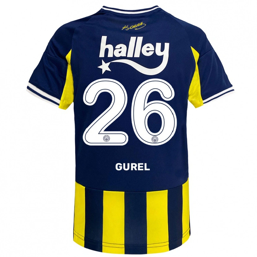 Danxen Heren Cansu Gürel #26 Geel Donkerblauw Wit Thuisshirt Thuistenue 2025/26 T-Shirt