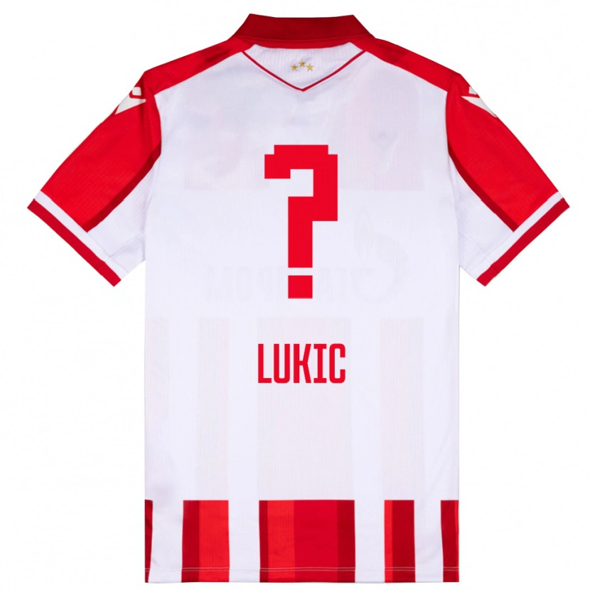 Danxen Heren Bogdan Lukic #0 Rood Wit Thuisshirt Thuistenue 2025/26 T-Shirt