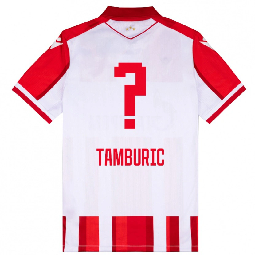 Danxen Heren Vukasin Tamburic #0 Rood Wit Thuisshirt Thuistenue 2025/26 T-Shirt