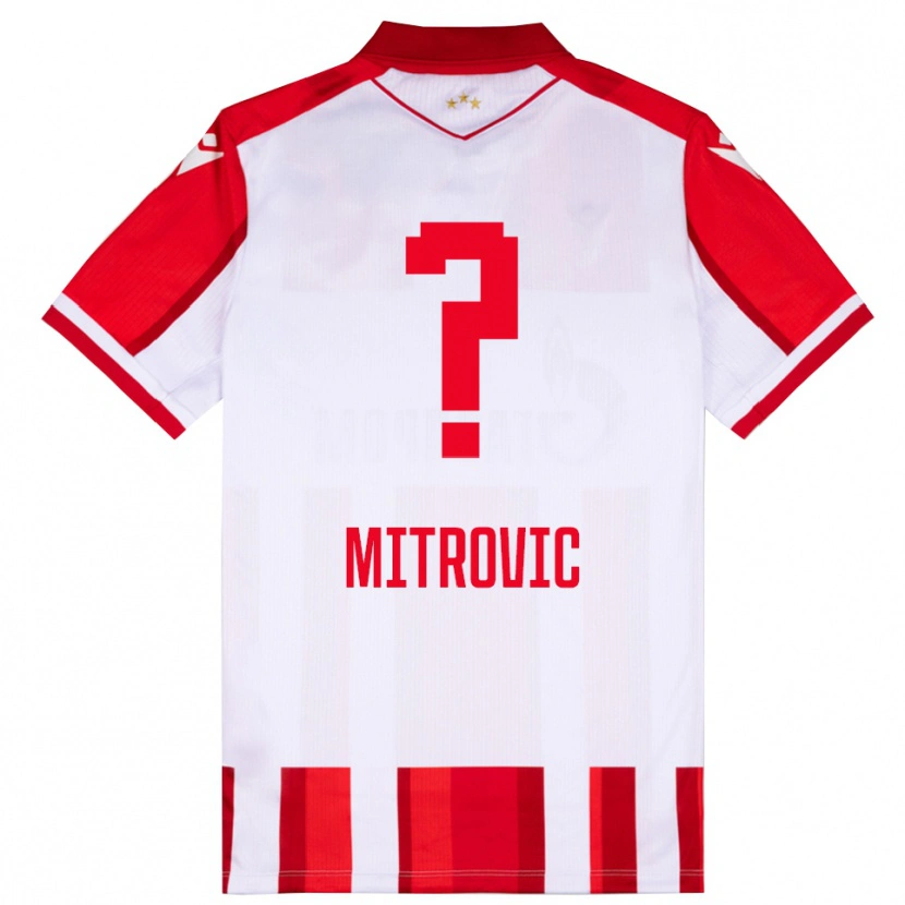 Danxen Heren Dimitrije Mitrovic #0 Rood Wit Thuisshirt Thuistenue 2025/26 T-Shirt