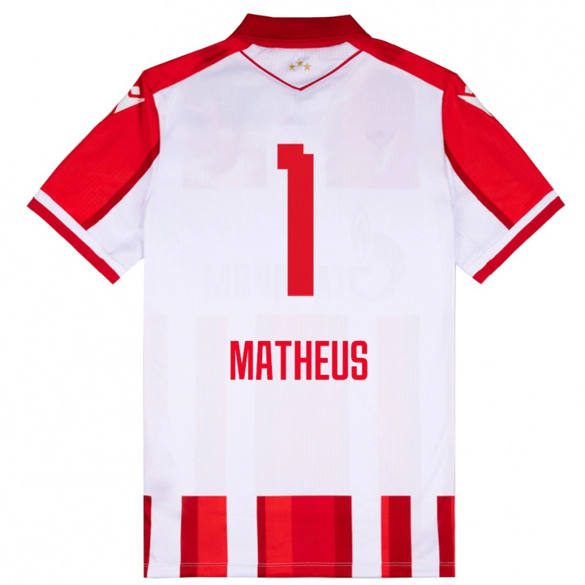 Danxen Heren Matheus #1 Rood Wit Thuisshirt Thuistenue 2025/26 T-Shirt