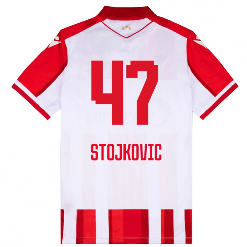Danxen Heren Strahinja Stojkovic #47 Rood Wit Thuisshirt Thuistenue 2025/26 T-Shirt