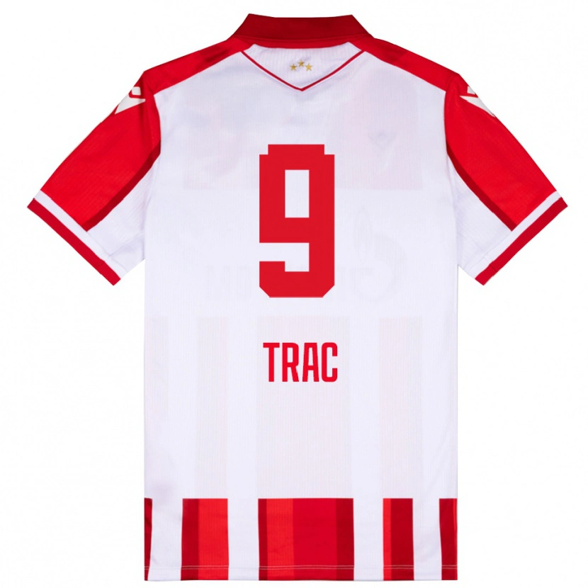 Danxen Heren Jovan Trac #9 Rood Wit Thuisshirt Thuistenue 2025/26 T-Shirt