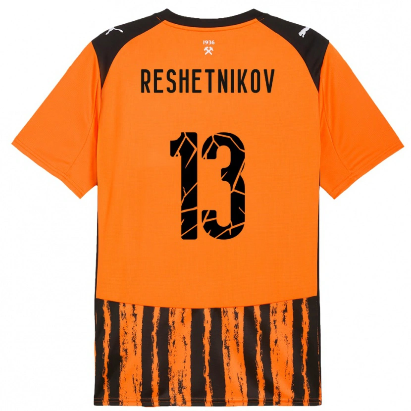 Danxen Heren Mikhail Reshetnikov #13 Oranje Zwart Thuisshirt Thuistenue 2025/26 T-Shirt