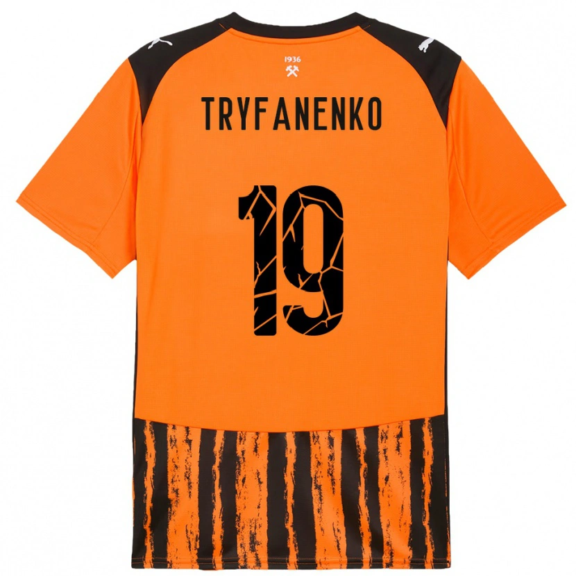 Danxen Heren Bogdan Tryfanenko #19 Oranje Zwart Thuisshirt Thuistenue 2025/26 T-Shirt