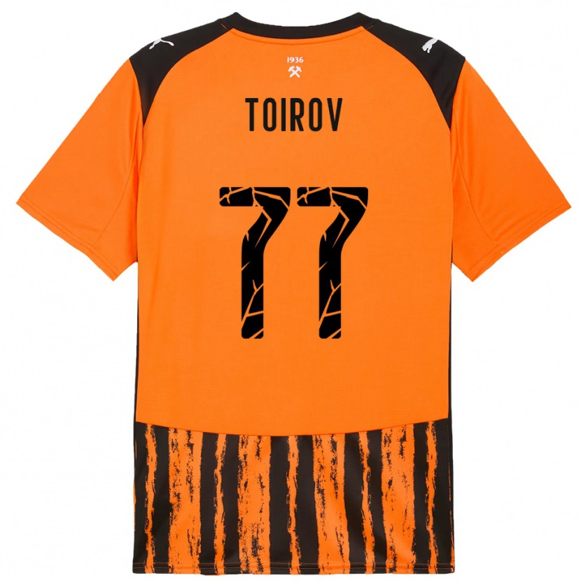 Danxen Heren Khusrav Toirov #77 Oranje Zwart Thuisshirt Thuistenue 2025/26 T-Shirt