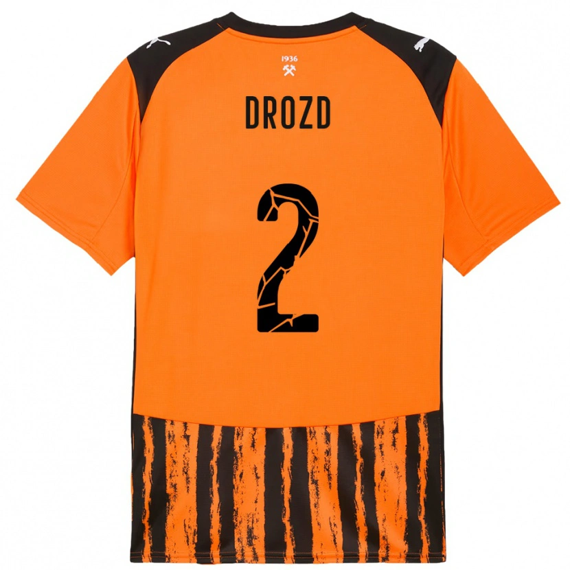 Danxen Heren Anton Drozd #2 Oranje Zwart Thuisshirt Thuistenue 2025/26 T-Shirt