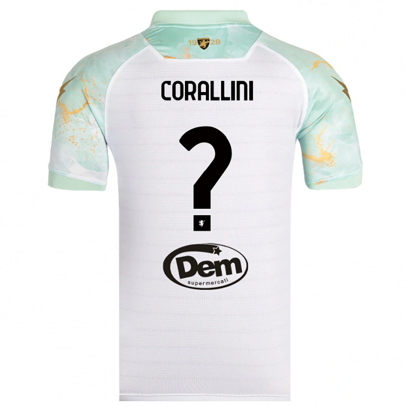 Danxen Heren Riccardo Corallini #0 Wit Zwart Uitshirt Uittenue 2025/26 T-Shirt